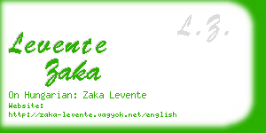 levente zaka business card